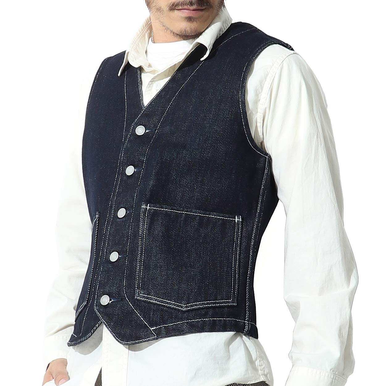 

Kojima Jeans 21 унц Рабочий Тяжелый Жилет XXL, Унция, Индиго,