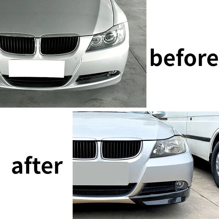 For BMW 3 Series 318i 320i 330i E90 E91 LCI Facelift Car Front Bumper Lip Body Kit Spoiler Splitter Bumper Canard Lip 2005-2018