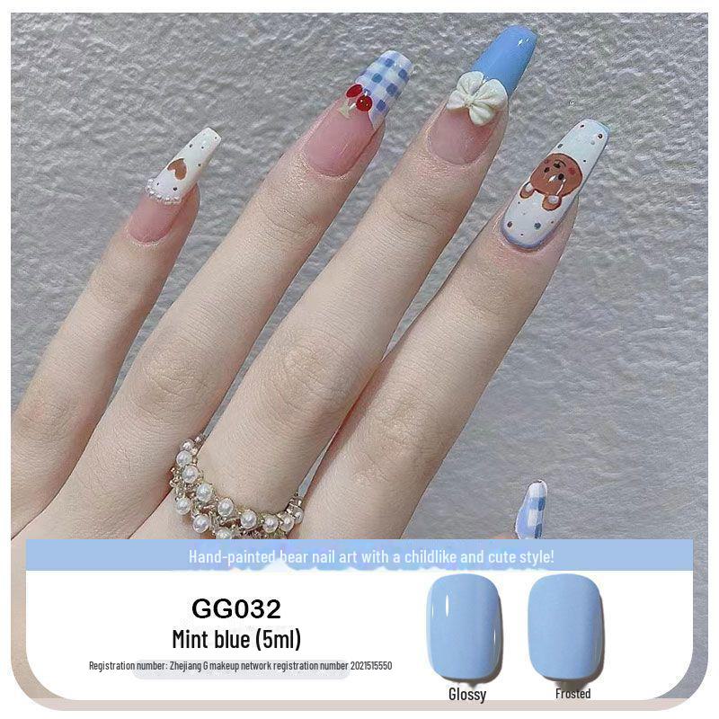 Platinum Haifei Nude Ice Gel Nail Polish - Trendy Transparent Nude from Xiaohongshu