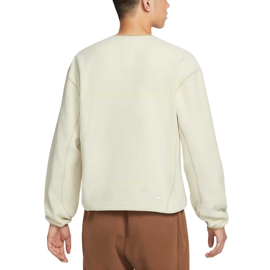 Nike Sportswear Club Fleece Men's Crew Neck Sweatshirt Cream Yellow HV1118-229