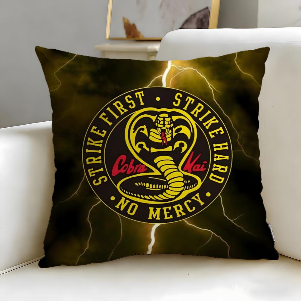 Classic TV Series Cobra Kai Cushion Cover Soft & Easy-Wash Pillow Case – Versatile for Couch, Bed, Travel and Office