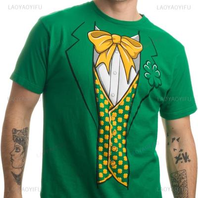 St. Patrick's Day Feiertag Kostüm T-Shirts Lustige Irische Festivals Neuheitsshirts Unisex T-Shirts Y2k Oberteil Goth Damenbekleidung 2026 T-Shirts