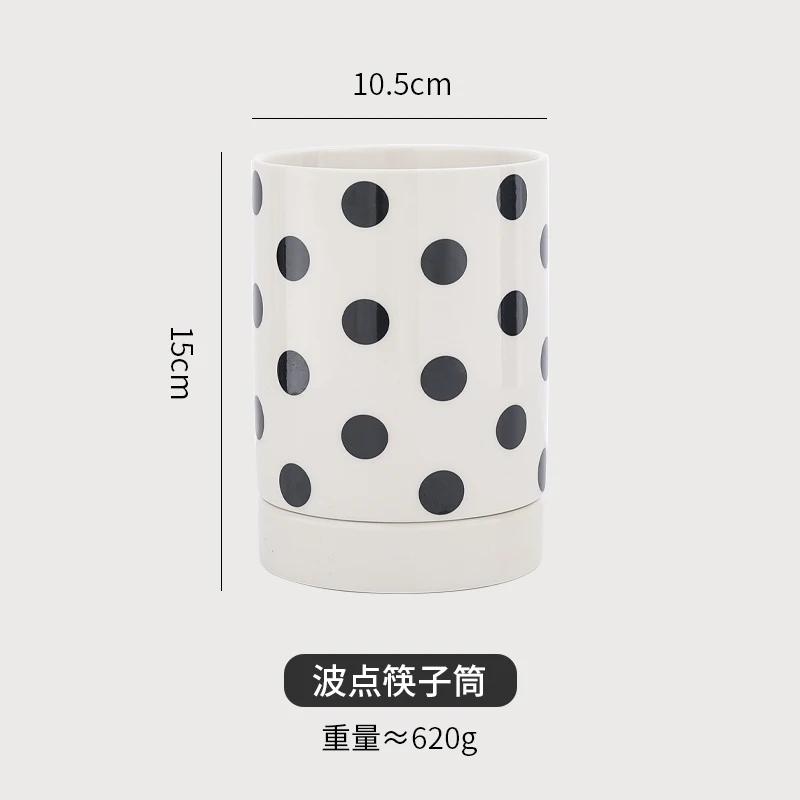 Minimalism Chopstick Cage Ceramic Chopstick Holder Filterable Water Chopstick Bucket Kitchen Organizers Kitchens Accessories