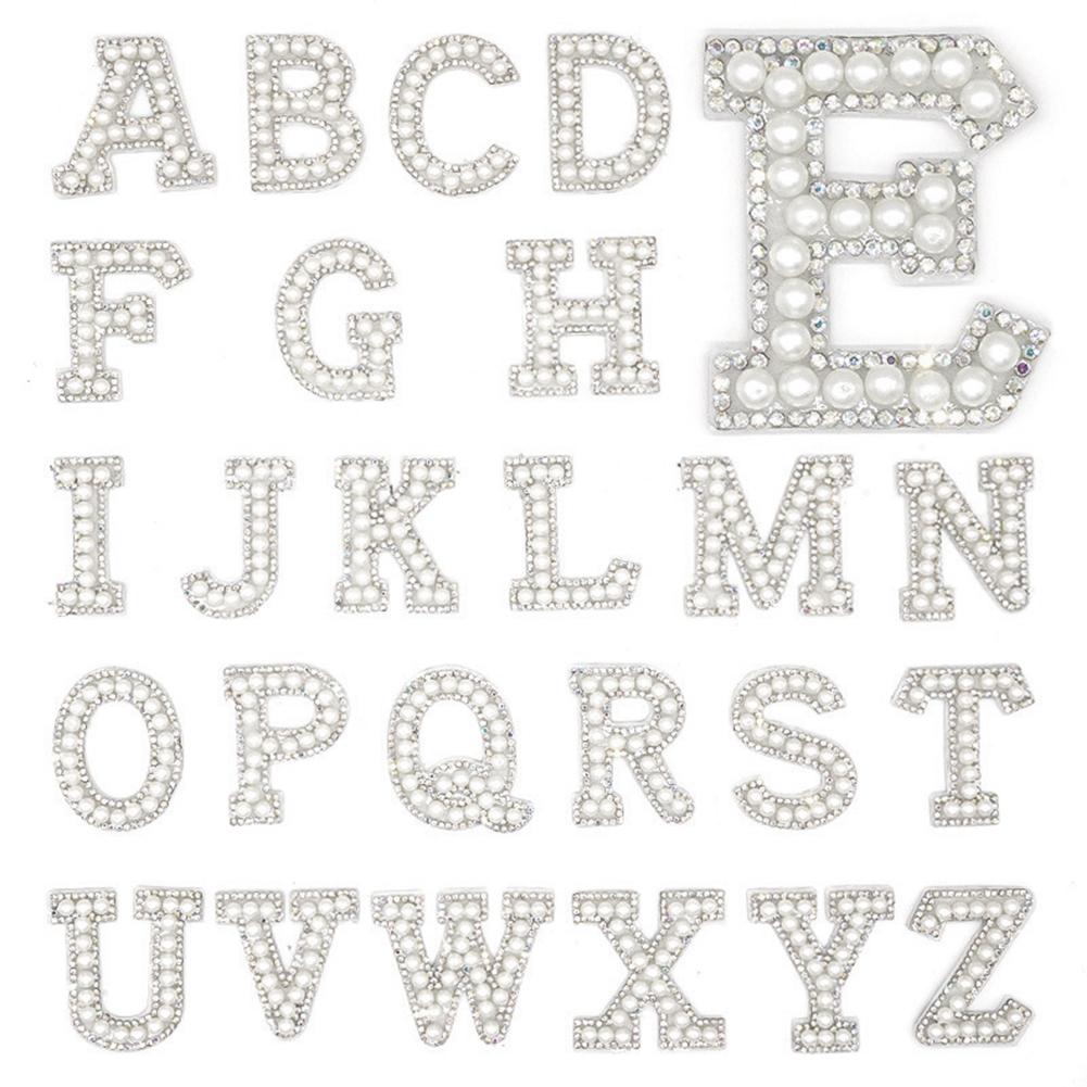 Pearl Letters Clothes Letter Alphabet Embroidery Sparkle