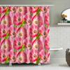 Trendy Watercolor Flower Shower Curtain Waterproof Bathroom Decor Customizable Size Pink Bloom 3D Printing Shower Curtains For H