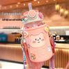 Dinosaur Straw Water Cup for Kids - Large Capacity, Cute and Portable for Summer