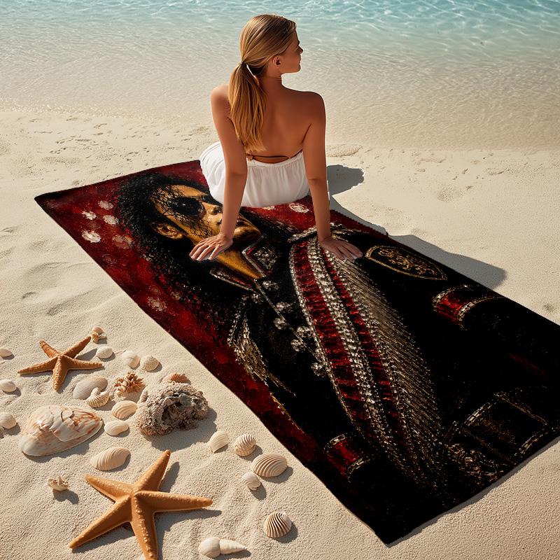 Michael Jackson Stylish Digital Printing Beach Towel Quickdrying Absorbent Blanket For Beach Pool Gym Travel
