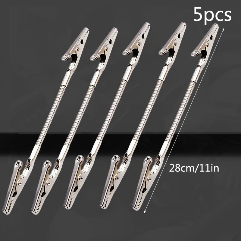 Heavy-Duty Multipurpose Double-Headed Crocodile Clip Holder - Dual Clamp with Bendable Design,Compatible with Mosquito Coils