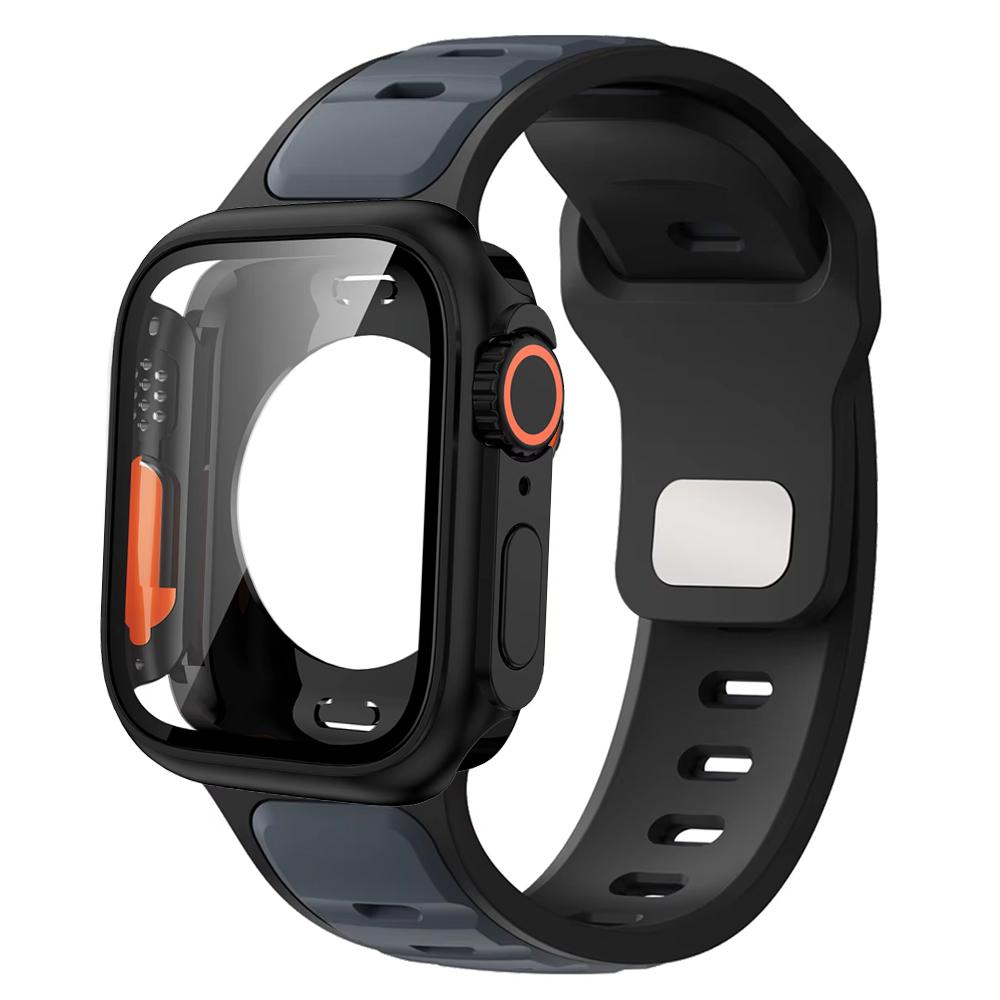 Silicone Band +Case for Apple Watch S11 46mm S10 SE3 44mm 45mm iWatch Series 10 9 8 7 6 5 4 Make Watch Upgrade Change To Ultra3/