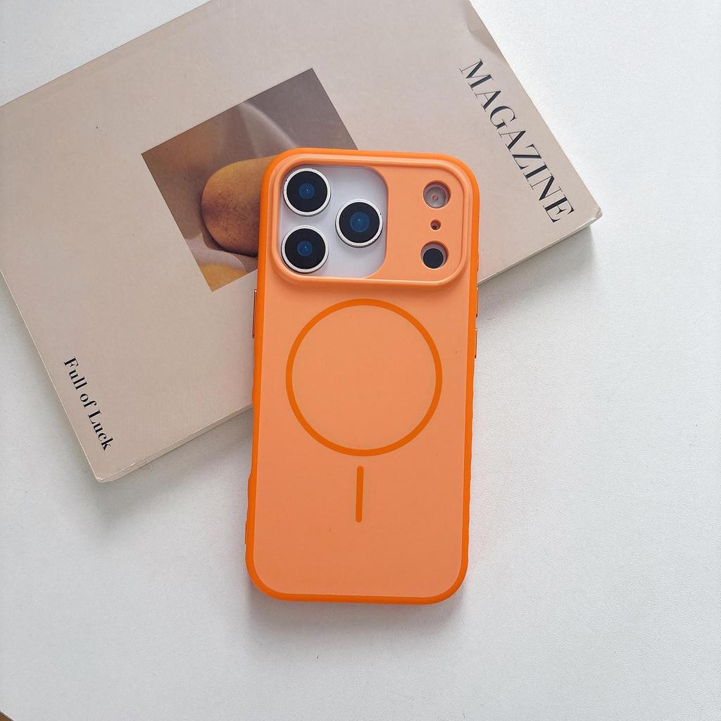 Dual-Color Frosted Magnetic Phone Case for Apple iPhone 16 Pro Max - Anti-Slip Frame, Compatible with 17 Air and 15 Pro