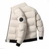 Brand Men's Winter Cotton Jacket, Autumn/Winter Warm Velvet Slim Fit, Versatile Fashion Casual with Stand Collar.