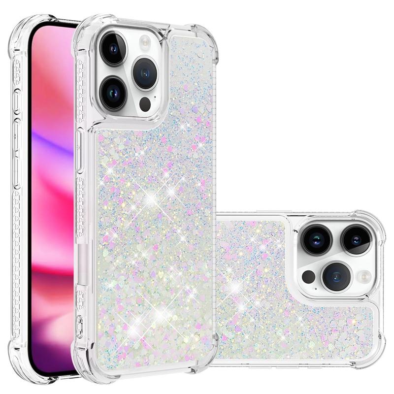 Für iPhone 16 Pro Max Hülle Cartoon Glitzer Treibsand Flüssigabdeckung auf für iPhone 16 Pro Plus 16Pro Max 16ProMax Handyhülle Funda