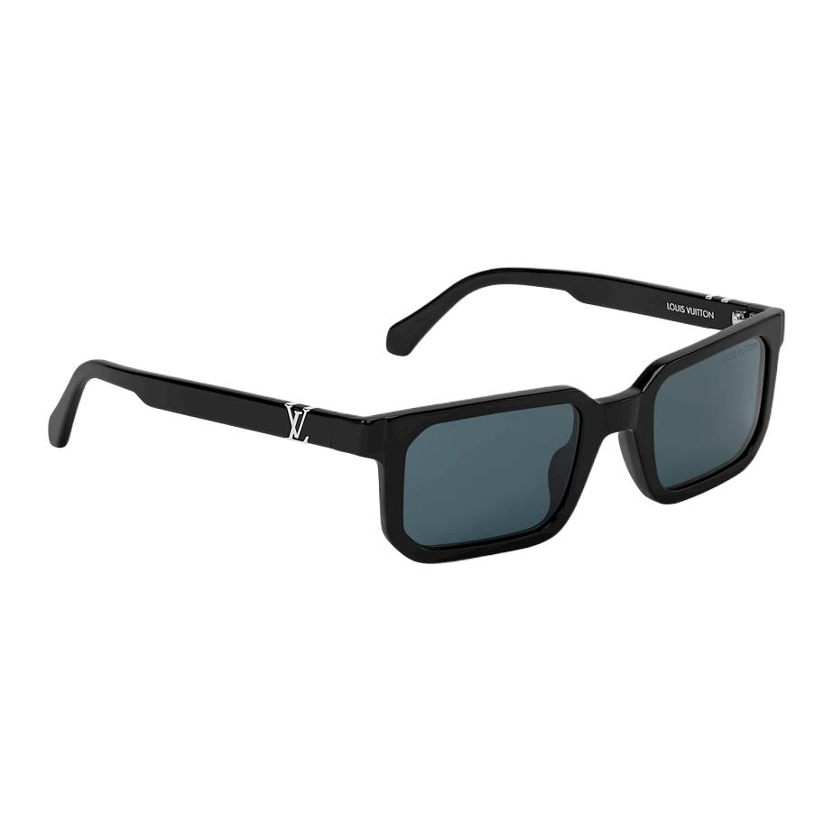 Louis Vuitton Logo Design Acetate Square Sunglasses Men sunglasses Black Z3262U