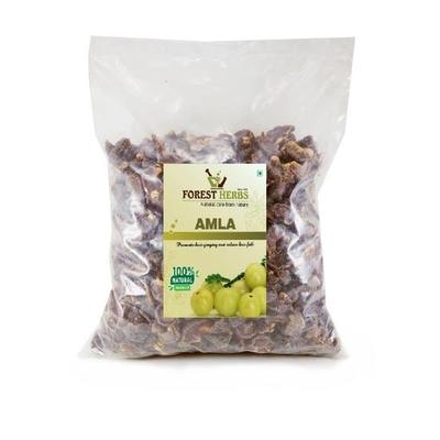 Lesné Byliny Prírodná Starostlivosť Z Prírodných Bylín Sušené kúsky Amla Na Jedenie - Rast Vlasov (500 gramov), Sukha Awla, Aavla Sabut, Sušený egreš