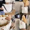 Vintage White Lambswool Tote Bag For Women With Stylish Design Perfect For Work And Casual Use