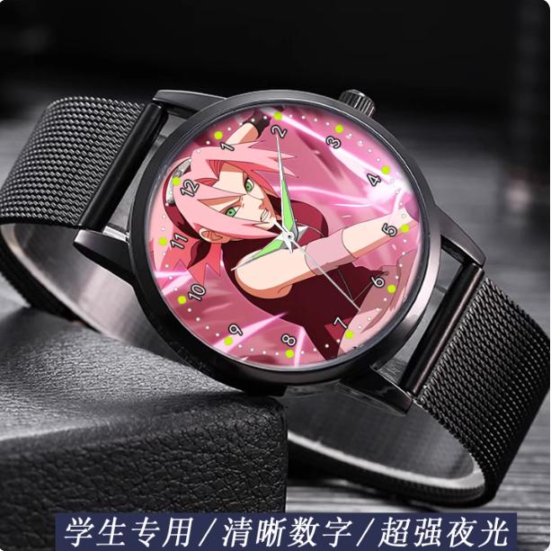 

Original Naruto Uchiha Sasuke Uzumaki Naruto Series Watches Anime Character Collection Fashion Holiday Toys Gifts