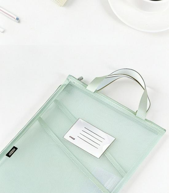Popular L-Shaped Zippered File Bag - Student Organizer for Books and Papers
