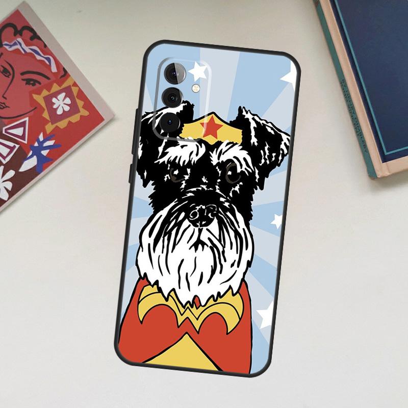 Cartoon schnauzer dog Case For Samsung Galaxy A13 A53 A33 A23 A06 A56 A16 A36 A55 A35 A17 A54 A34 A14 A52 A32 A15 Samsung A12