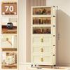 70-90cm No-Install Folding Storage Cabinet for Home, Living Room, Bedroom, Multi-layer Wardrobe, Sundries Organizer.