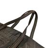 PRADA Logo embroidery Tote Bag Nylon khaki Women BR0977 Used