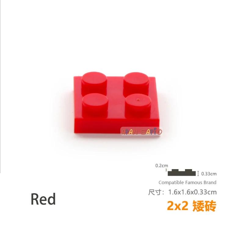 High-Quality 30Pcs/Lot Self-assembly High-Quality Blocks High-Quality Building Construction Pieces High-Quality Thin High-Quality 2X2 High-Quality