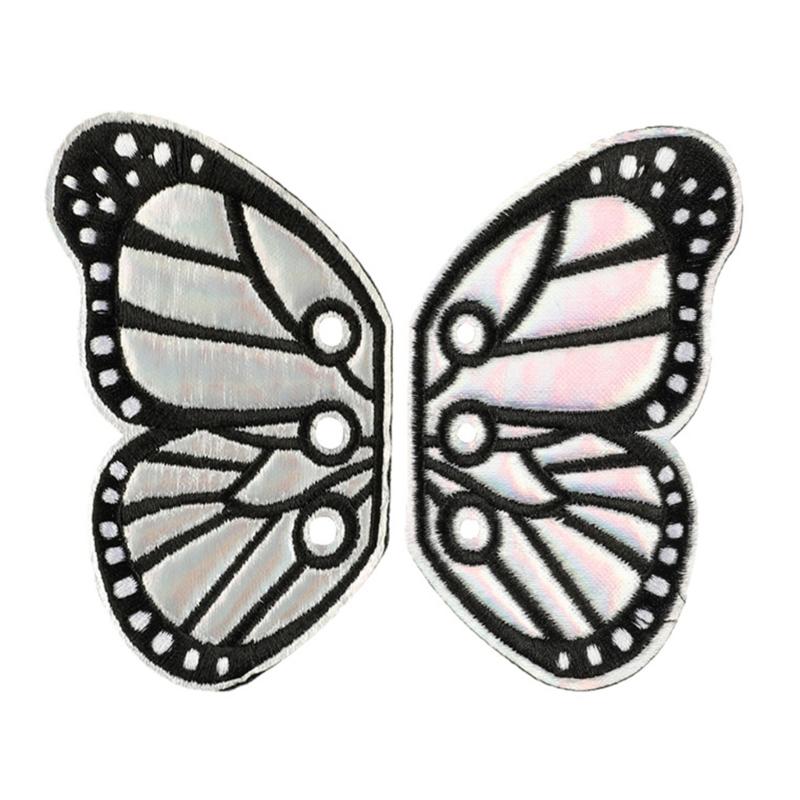 

1 Pair Cartoon Butterfly Wing Applique Patches Lovely Iron On Patches Embroidered Patches Repair Patches Sew On Patches белый