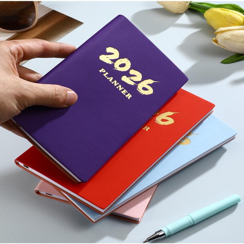 Ημερολόγιο A6 Προδιαγραφών 2026 Αγγλικό, Ημερολόγιο Δερμάτινο 64 Φύλλα 128 Σελίδων, Ημερολόγιο Καθημερινού Προγραμματισμού 365 Ημερών