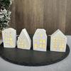 Silicone Mold for Tealight Holder Decoration 4 Grid House Shaped Atmosphere Light Making Molds Jewelry Making Supplies