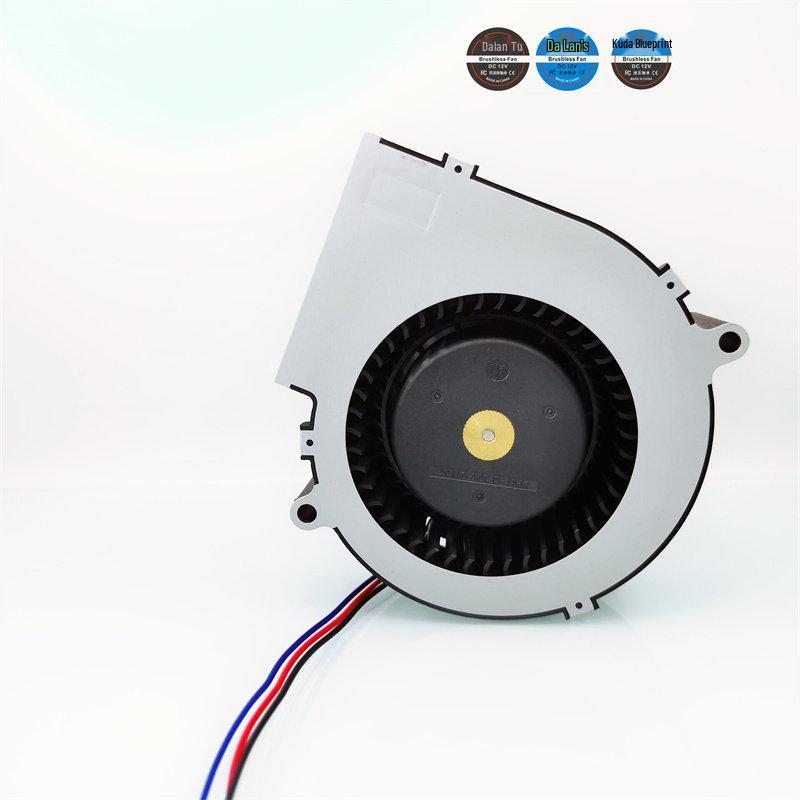 12V Turbo Blower Double Ball Bearing Cooling Fan for Grill - DB9733B12M 9.7CM