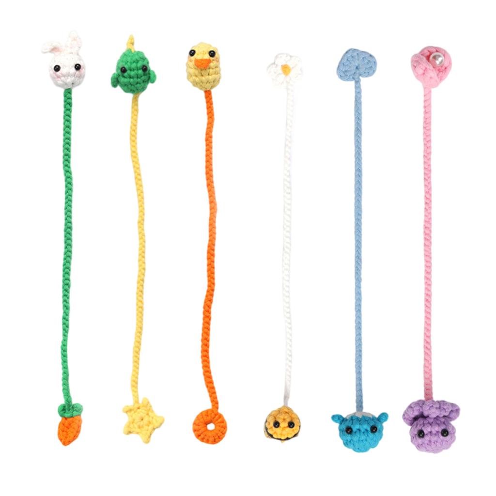 Crochet Animal Bookmarks Set with Crochet Hook Yarn Step-by-Step Instruction Handmade Crochet Flower Bookmarks Supplies