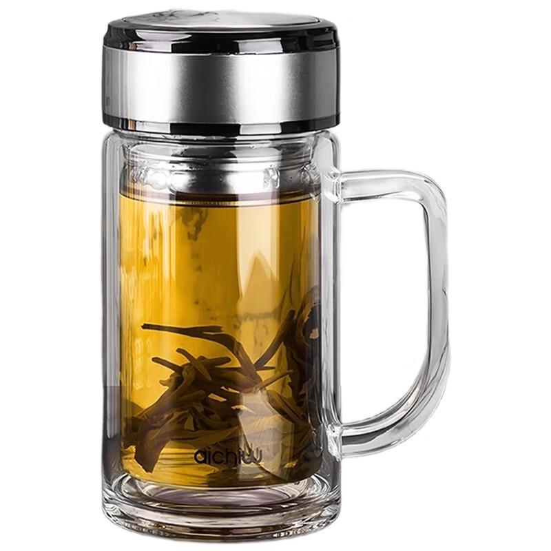 Aiqiwu Tea Charm Double Wall Glass Mug