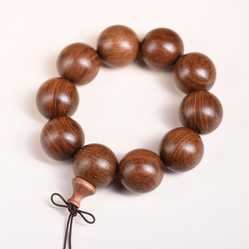 Authentic Sandalwood Buddhist Prayer Beads Bracelet - Ethnic Style Jewelry