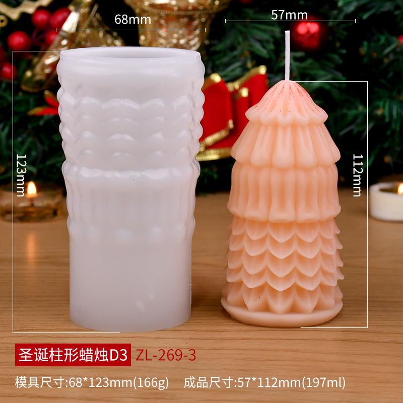 DIY Skulptur Muster zylindrische Kerze Silikonform Blume Welle zylindrische Kerzenform Heimdekoration Harz Gipsform