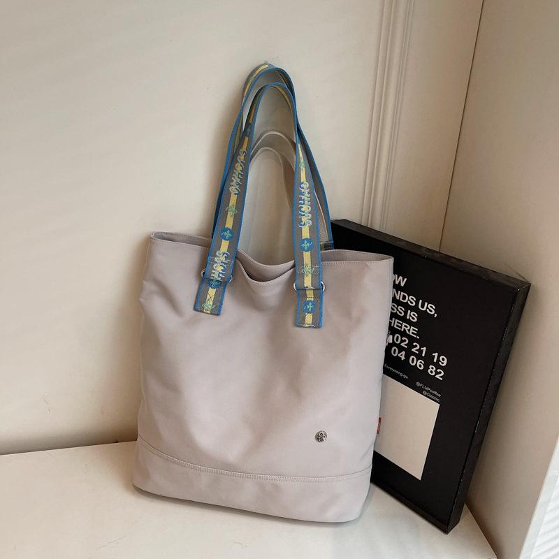 Literary And Fashionable Canvas Big Bag, Summer Large-Capacity Tote Bag, Versatile Commuter, Foreign Style Shoulder Bag Women