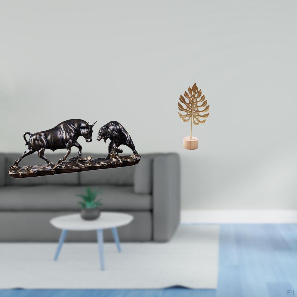 Modern Feng Shui Animal Sculpture with Abstract Metal Figurine Nordic Creative Ornament for Desk