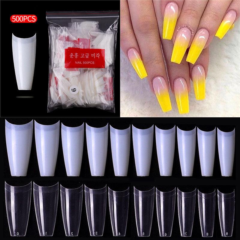 Buy 500pcs Natural Type T Clear White Half Full French False Nail Art Tip Acrylic Nails At Affordable Prices Free Shipping Real Reviews With Photos Joom