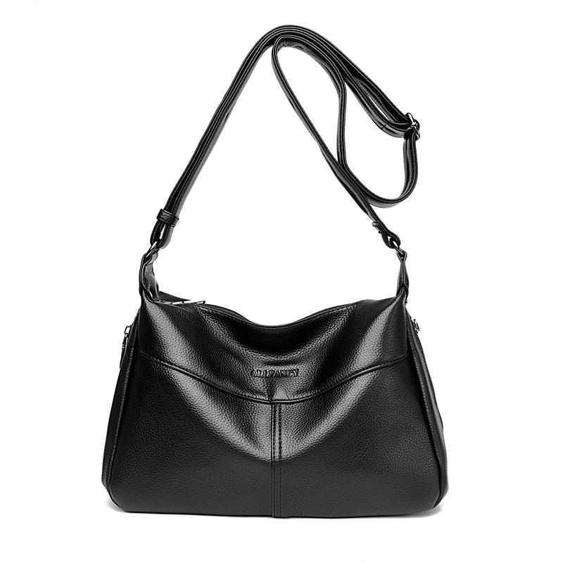 

New Women Stylish PU Leather Sling Bag Solid Color Shoulder Bag Underarm Bag Fashiable Portable Large Capacity Handbag wallet чёрный