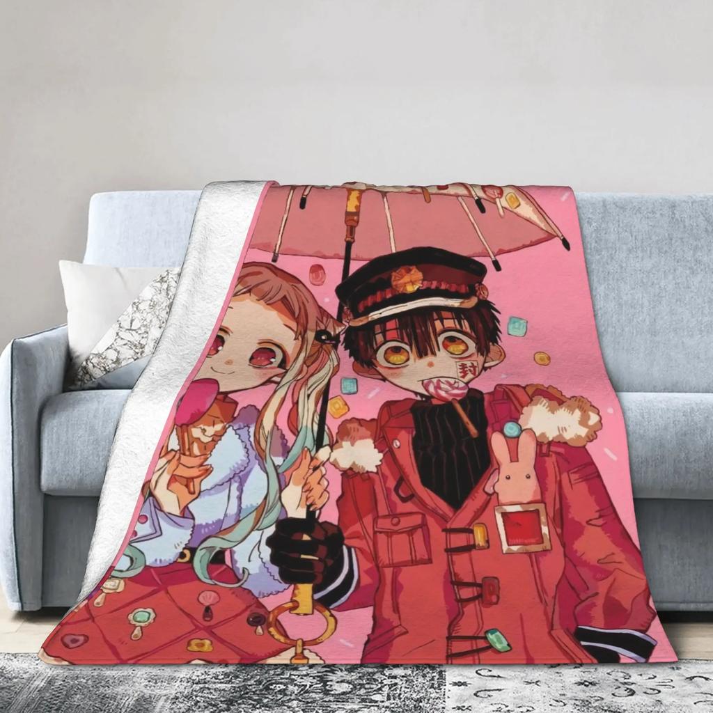 Hanakos x Yashiro Flannel Blanket Winter Super Warm Throw for Girls Boys Living Room Print Sofa Bedspread Cover
