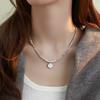 Elegant Pearl Rose Flower Clavicle Necklace for Women - New Style, Sweet, Light Luxury