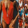 Premium Women One Piece Swimsuit Bikini Set Featuring Push-up Monokini And Zipper Design