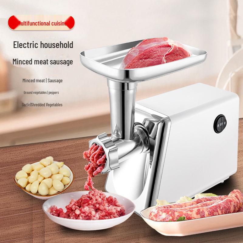 220V Centralasien Europeisk Standard 2-i-1 Elektrisk Köttkvarn & Hackmaskin