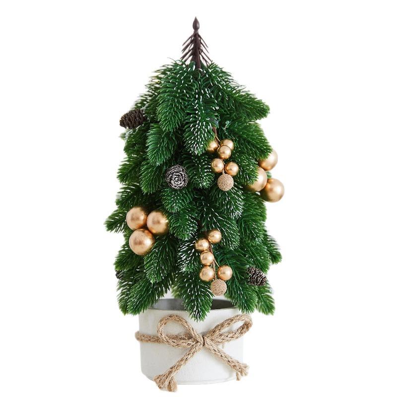 Christmas Ornaments Home Mini Tabletop Christmas Tree Small Potted Plants Nuo Living Room Nobeson Ornaments