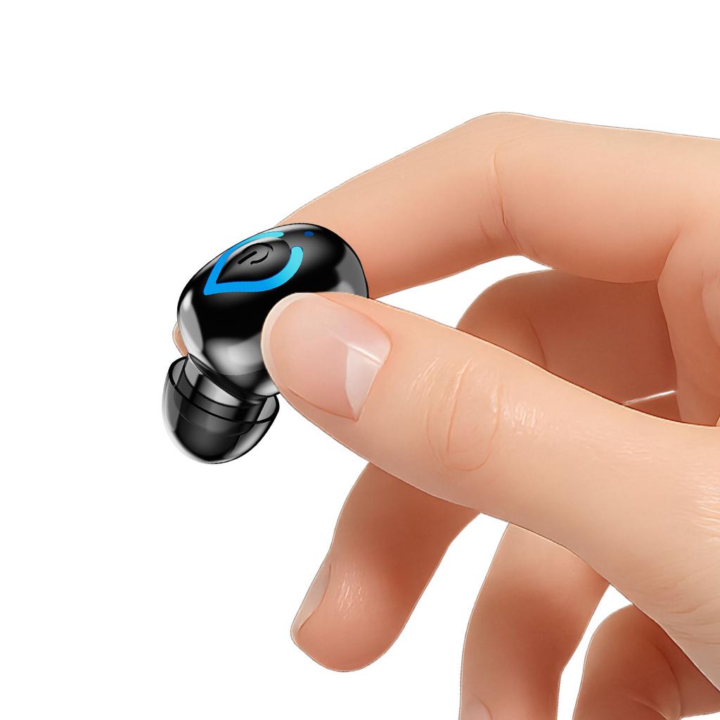 BT 6.1 Wireless Mini Single Earbud With Mic Noise Canceling Earphones Handsfree Single Headset for Smart Phones PC TV Audiobook