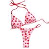 Strawberry Xinhua Triangle Backless Sexy Bikini