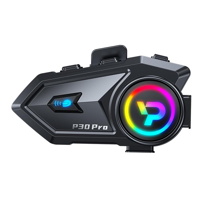 

P30 Pro Мотоциклетная гарнитура Беспроводная гарнитура Беспроводной двухъядерный Bluetooth 6.0 1000 мАч Гарнитура для шлема Голосовой помощник Мотоциклетный наушник Мотоциклетные наушники 2-in-1 microphone