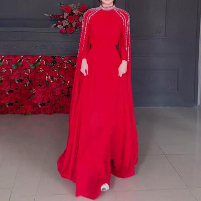 2026 Spring/Summer Women's Elegant Bead-Embellished Long Evening Dress