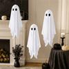 Halloween Seasonal Hanging Figure Set of 3 for Porch and Entryway, Fabric Draped Party Accent for Hallway Display and Seasonal Room Styling