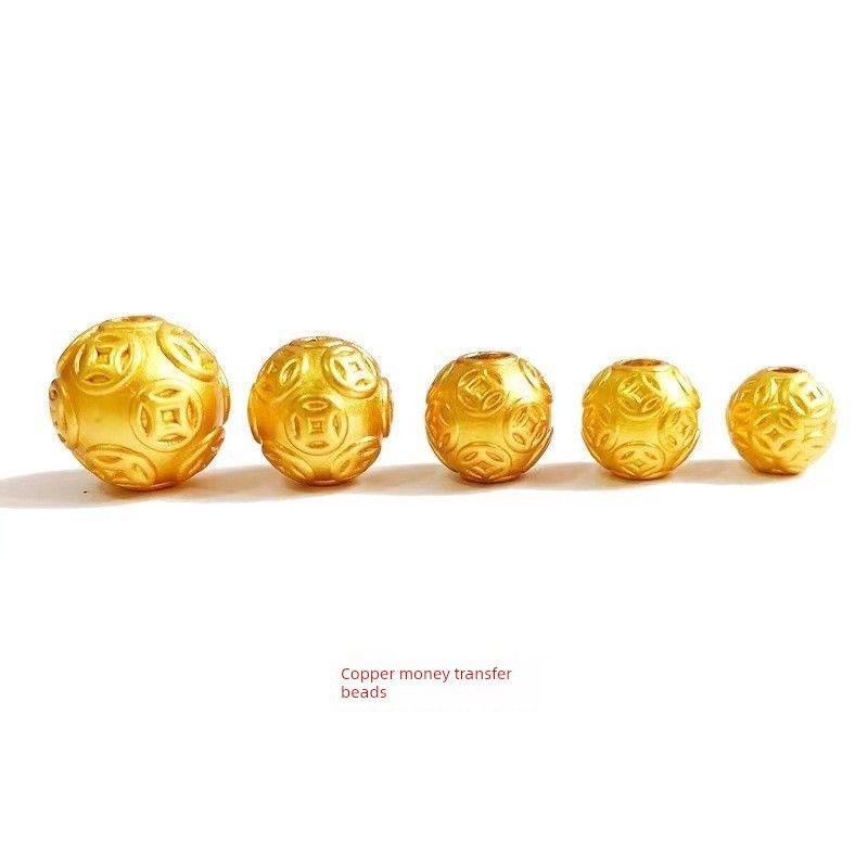 

Золото 999 Пробное золото 18 карат Золото 24 карата Бусины «Благоприятные облака» Ручная работа DIY Бусины на удачу Аксессуары Мужские и женские Разделительные бусины Бусины для ремешка для ношения Copper beads 6mm one