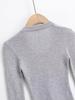 2025 Spring U-Neck Wool Knitwear: Sheer, Slim Fit, Long Sleeve Top