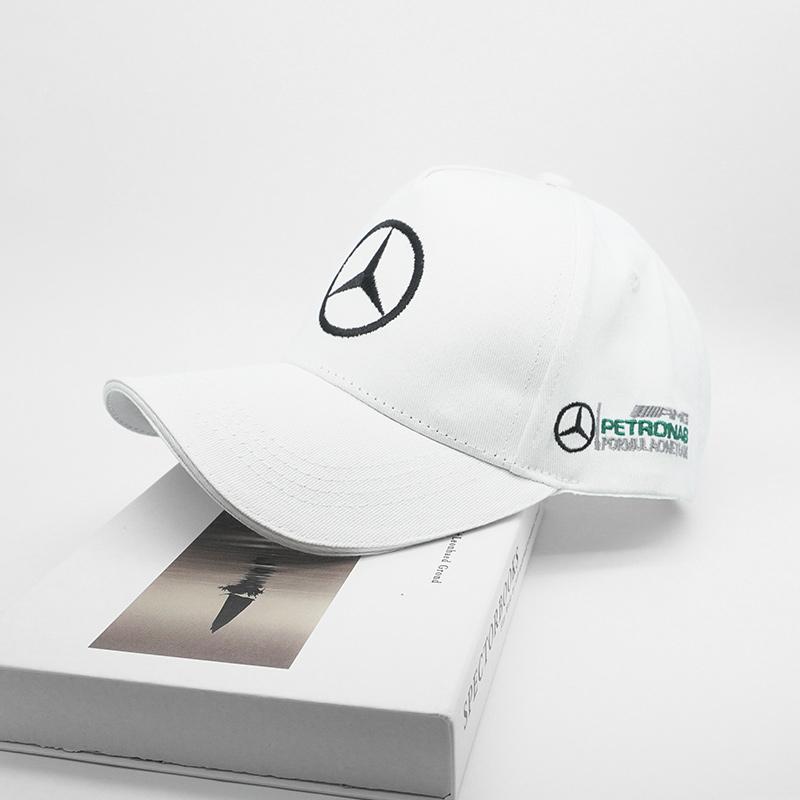 

car Inspection sticker For Mercedes Benz F1 MB 3D Hat Car MOTO GP Racing Baseball Cap Hat Accessories